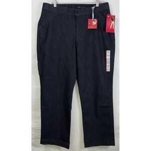 NWT Women's Lee Sinfully Soft No Gap Waistband Casual Work Pants Indigo 18 M